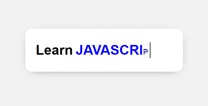 Automatic Typing Animation in JavaScript
